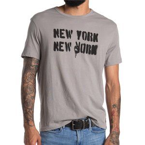 John Varvatos New York NY Peace Sign T-Shirt Grey